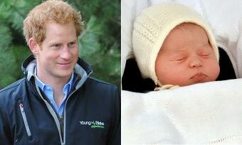 Prince Harry meets 3-week-old Princess Charlotte